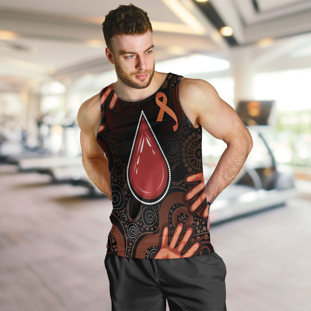 Australia Indigenous Leukemia Prevention Men Tank Top Aboriginal Dot Arts