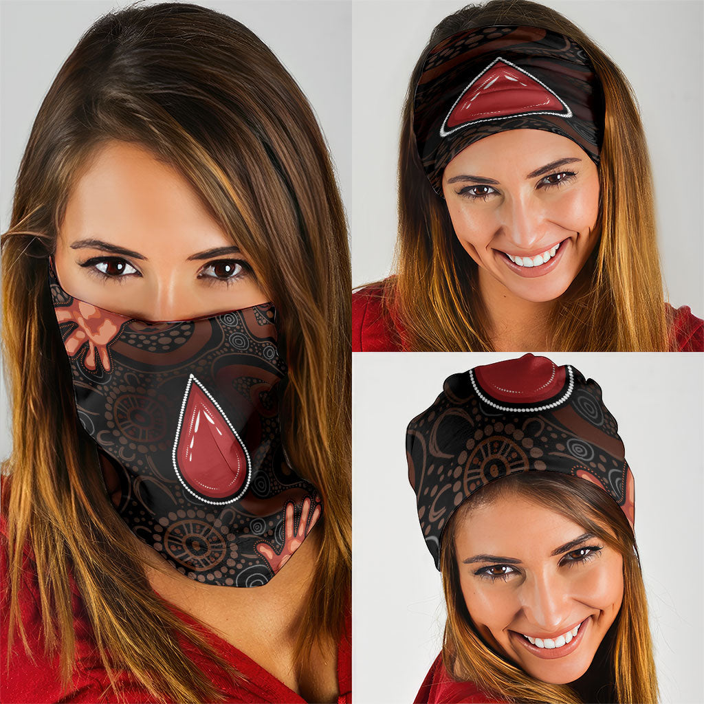 Australia Indigenous Leukemia Prevention Neck Gaiter Aboriginal Dot Arts