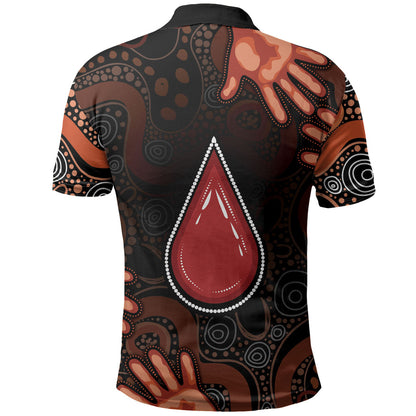 Australia Indigenous Leukemia Prevention Polo Shirt Aboriginal Dot Arts