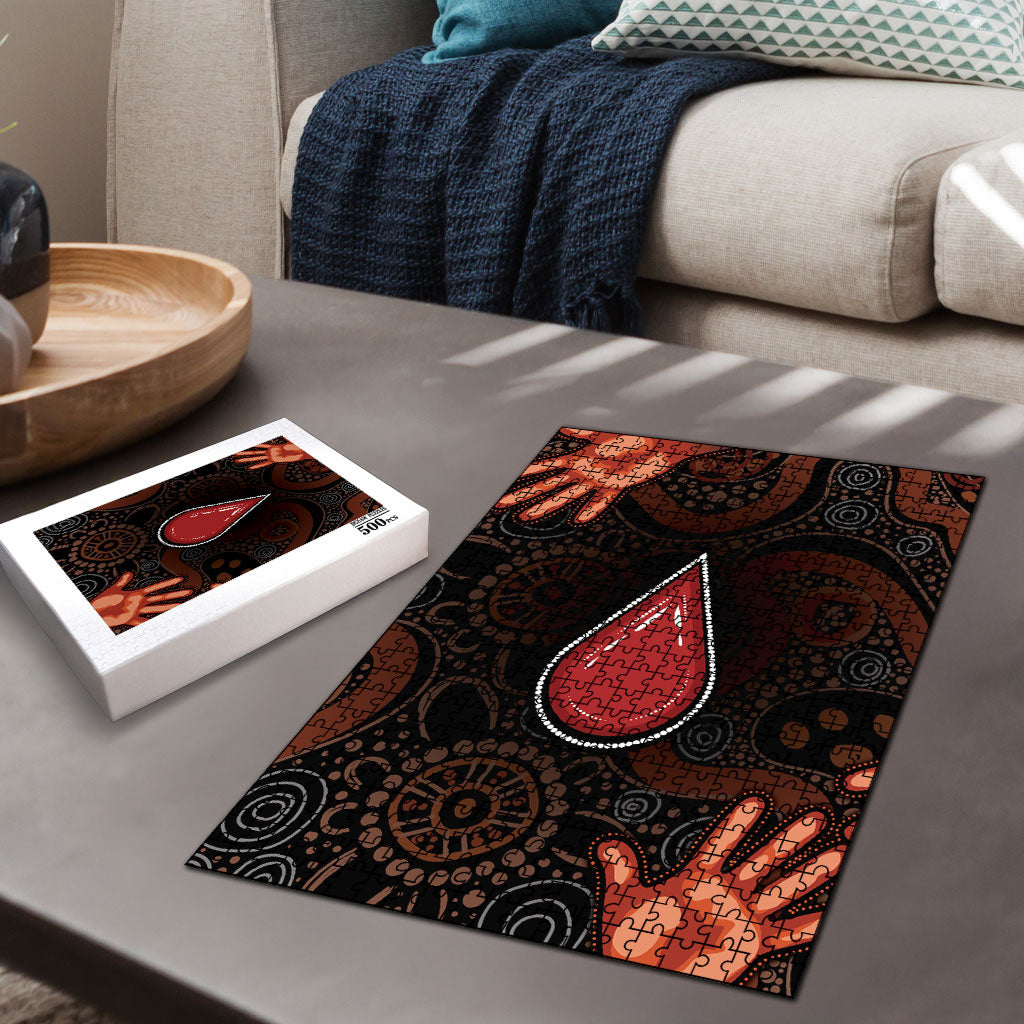 Australia Indigenous Leukemia Prevention Puzzle Aboriginal Dot Arts
