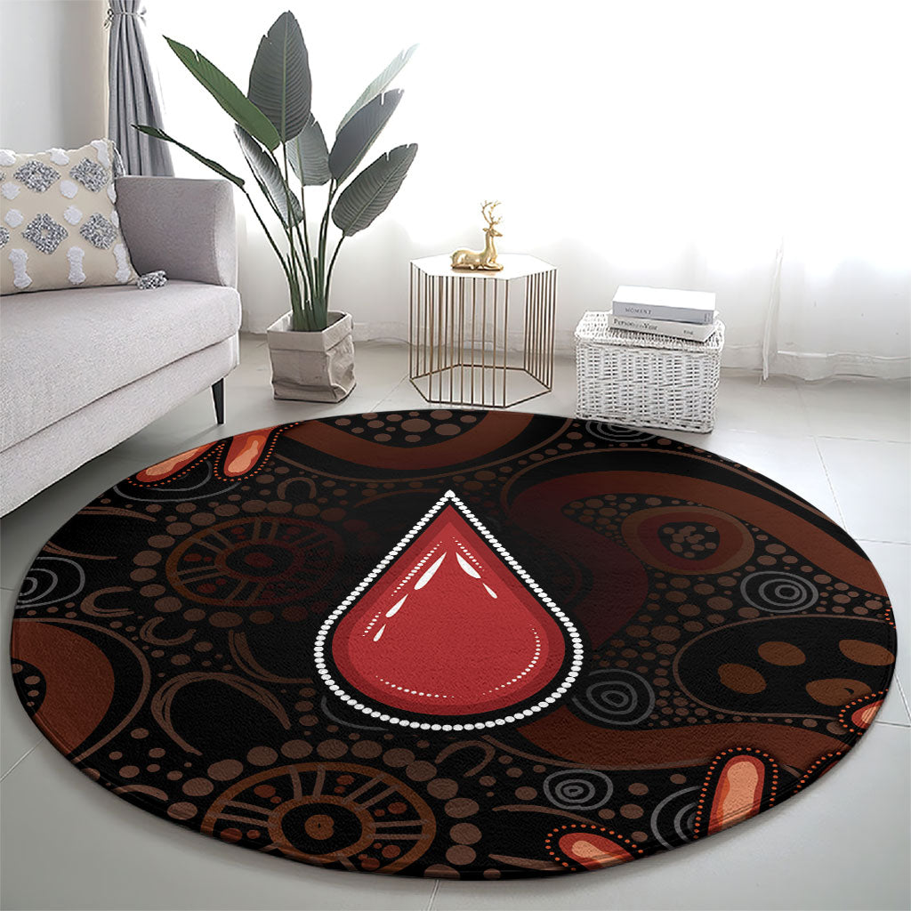 Australia Indigenous Leukemia Prevention Round Carpet Aboriginal Dot Arts