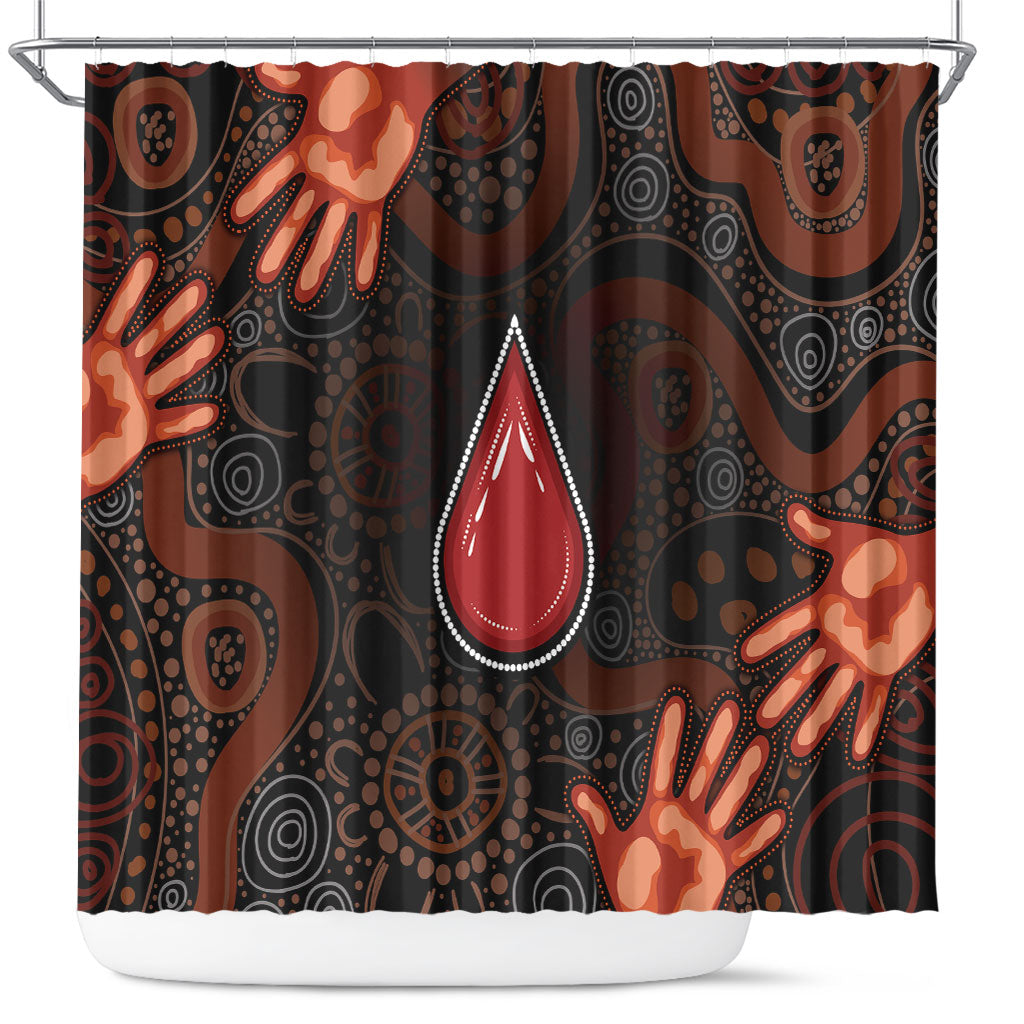 Australia Indigenous Leukemia Prevention Shower Curtain Aboriginal Dot Arts