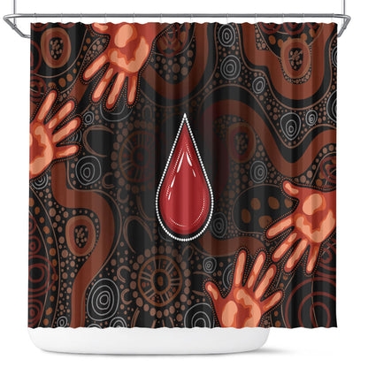 Australia Indigenous Leukemia Prevention Shower Curtain Aboriginal Dot Arts