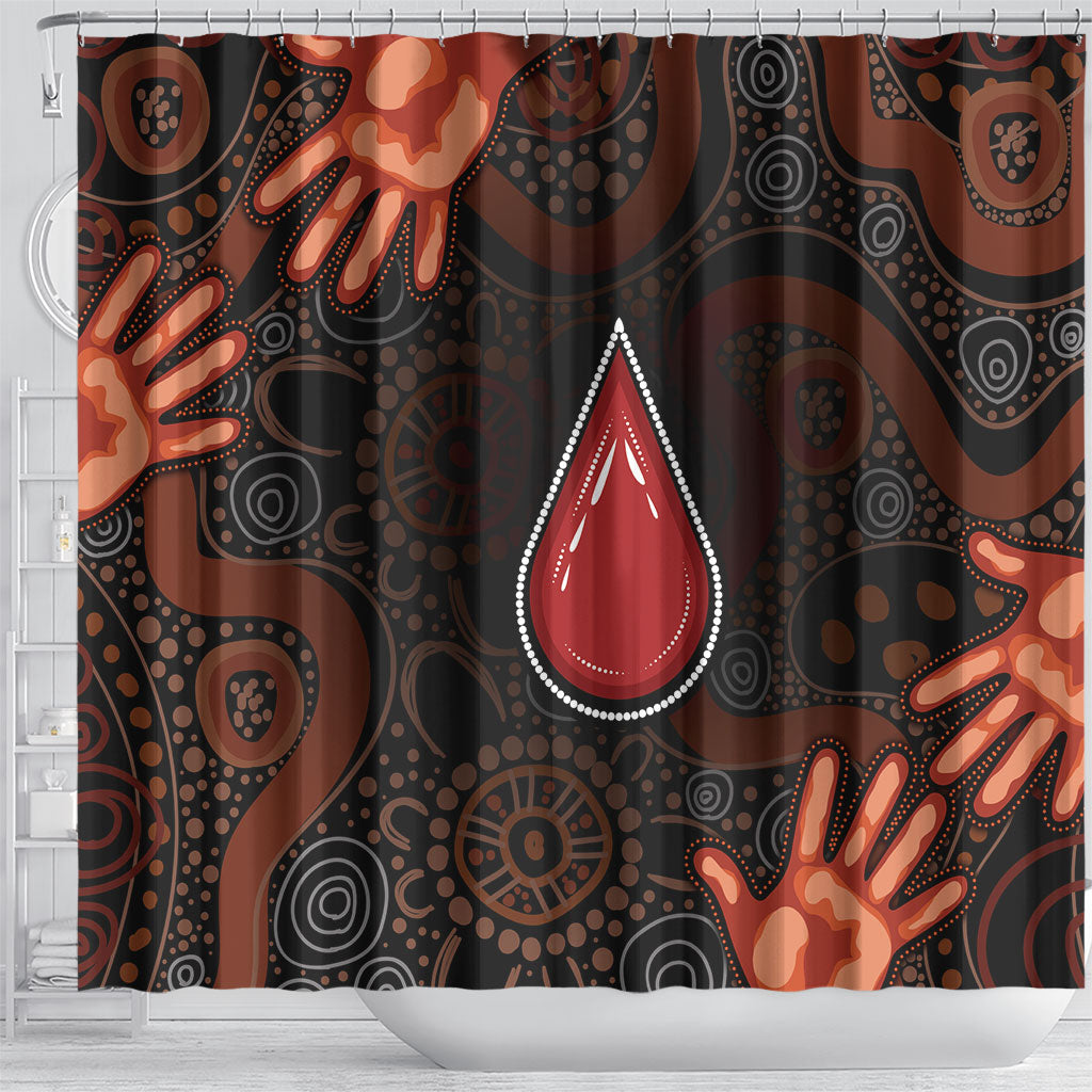 Australia Indigenous Leukemia Prevention Shower Curtain Aboriginal Dot Arts