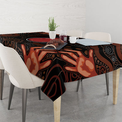 Australia Indigenous Leukemia Prevention Tablecloth Aboriginal Dot Arts