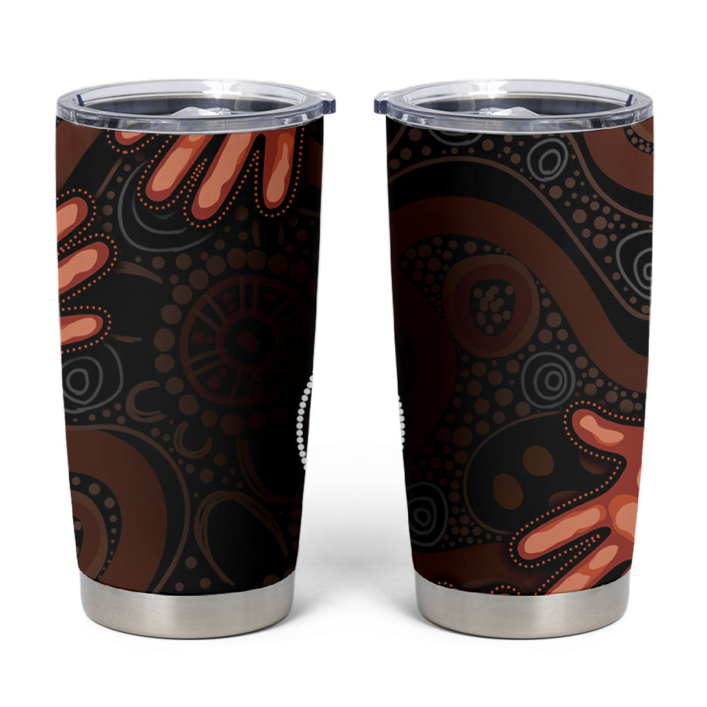 Australia Indigenous Leukemia Prevention Tumbler Cup Aboriginal Dot Arts