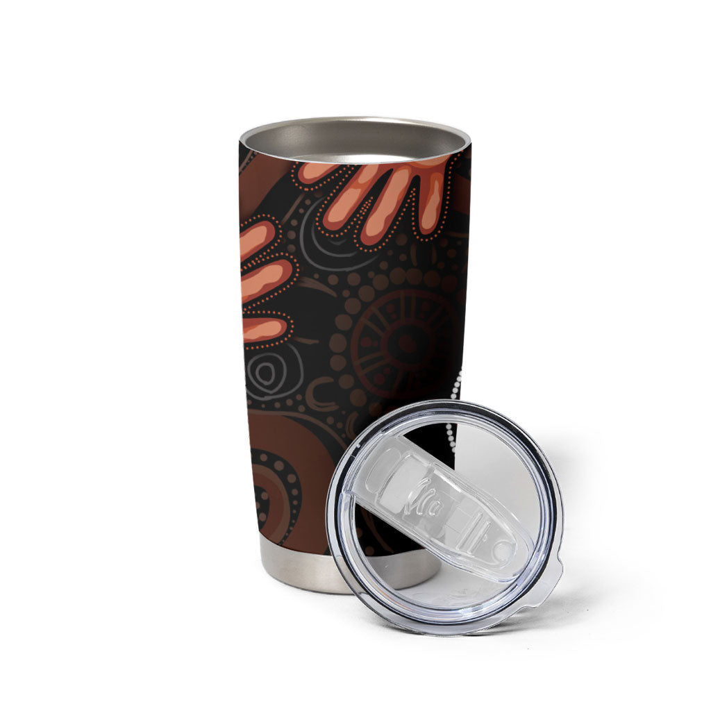 Australia Indigenous Leukemia Prevention Tumbler Cup Aboriginal Dot Arts