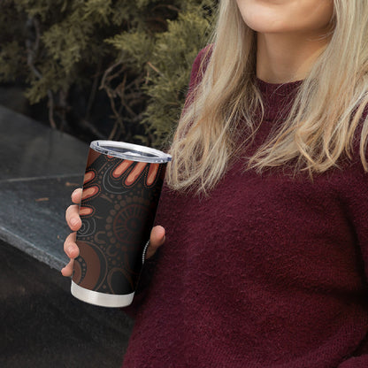 Australia Indigenous Leukemia Prevention Tumbler Cup Aboriginal Dot Arts