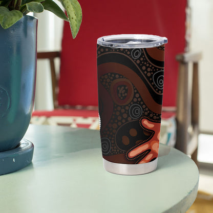 Australia Indigenous Leukemia Prevention Tumbler Cup Aboriginal Dot Arts