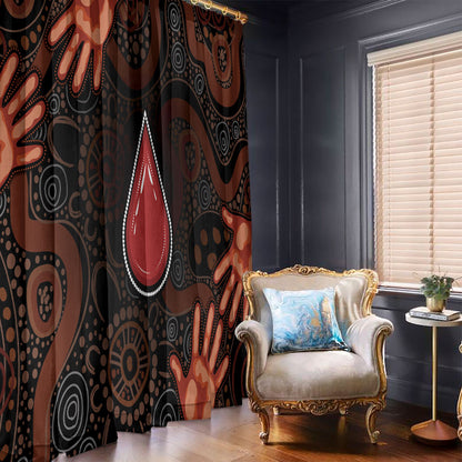 Australia Indigenous Leukemia Prevention Window Curtain Aboriginal Dot Arts
