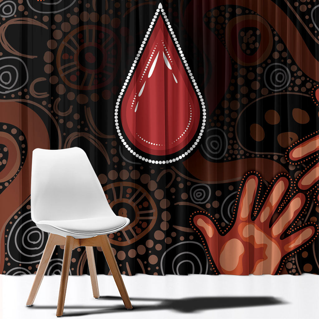 Australia Indigenous Leukemia Prevention Window Curtain Aboriginal Dot Arts