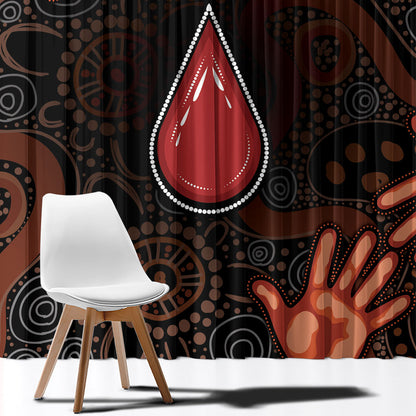 Australia Indigenous Leukemia Prevention Window Curtain Aboriginal Dot Arts