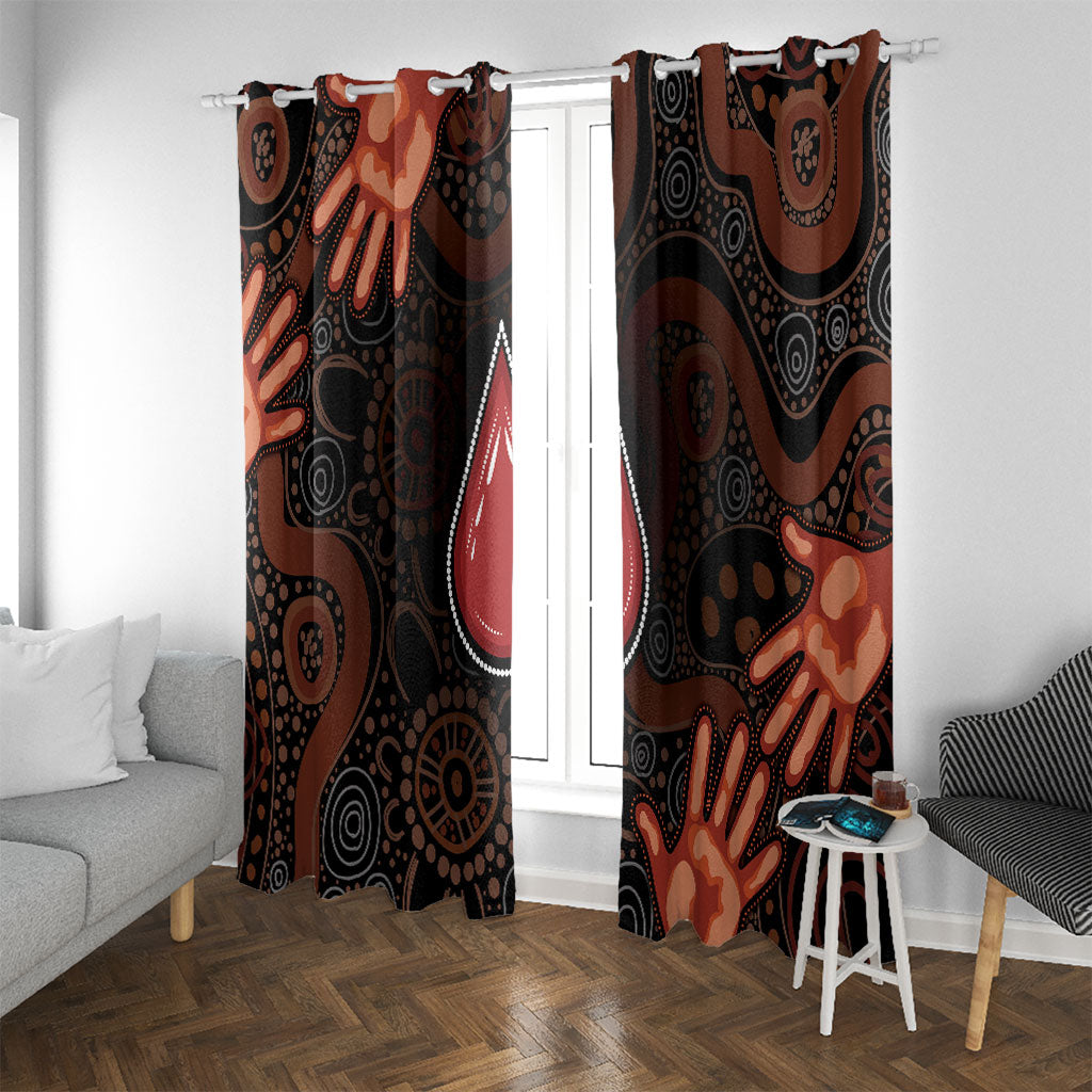 Australia Indigenous Leukemia Prevention Window Curtain Aboriginal Dot Arts