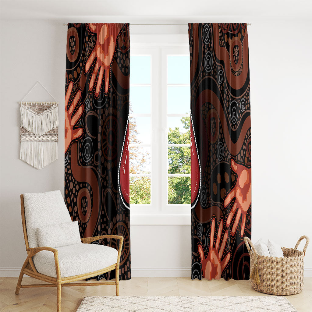 Australia Indigenous Leukemia Prevention Window Curtain Aboriginal Dot Arts
