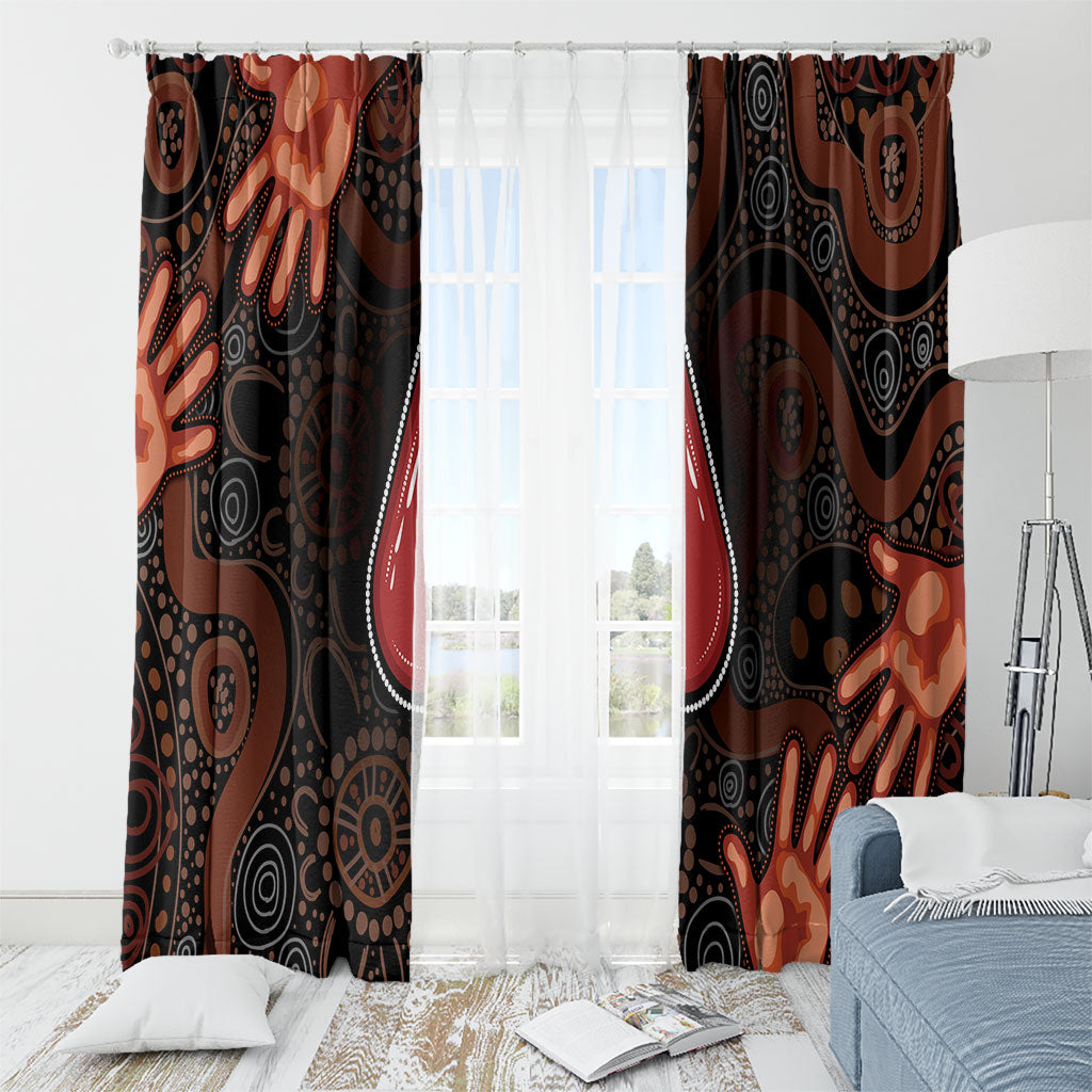 Australia Indigenous Leukemia Prevention Window Curtain Aboriginal Dot Arts