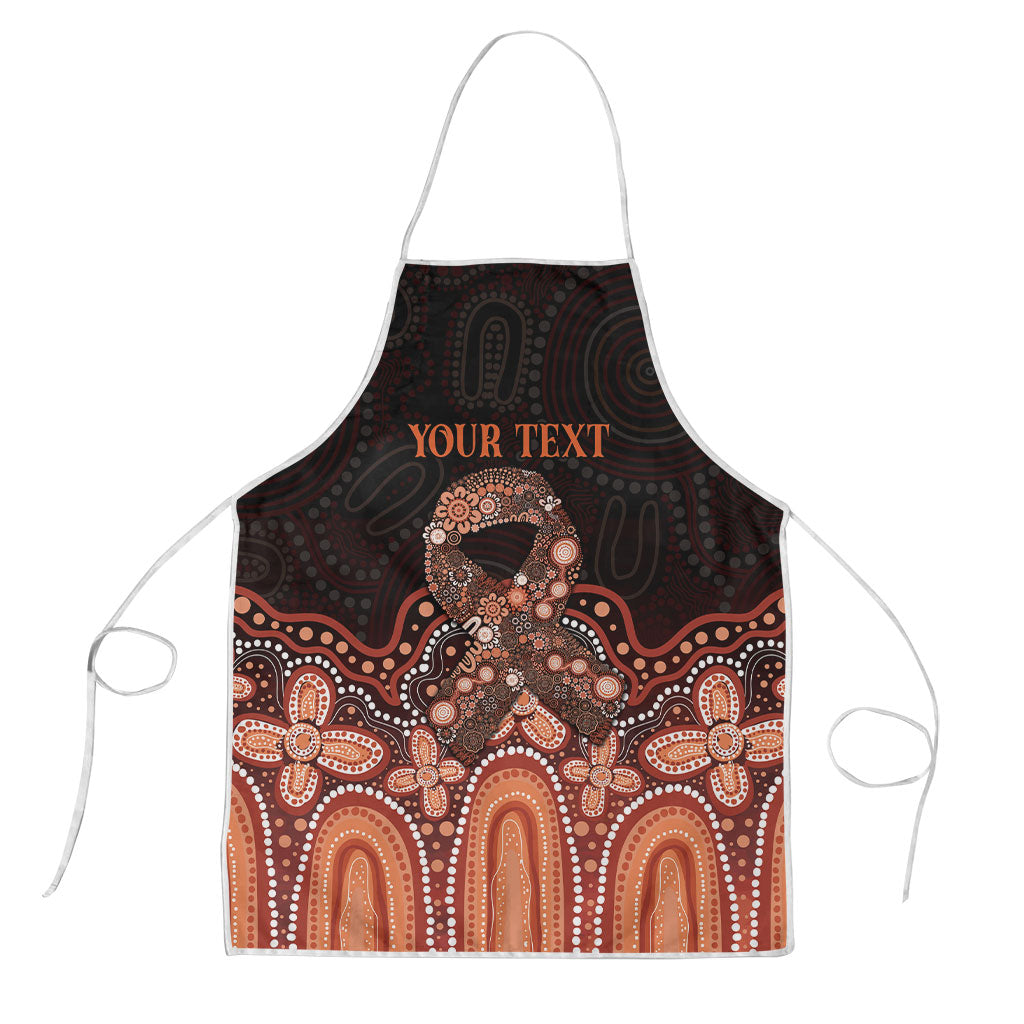 Australia Indigenous Personalized Apron Fight Leukemia Orange Ribbons