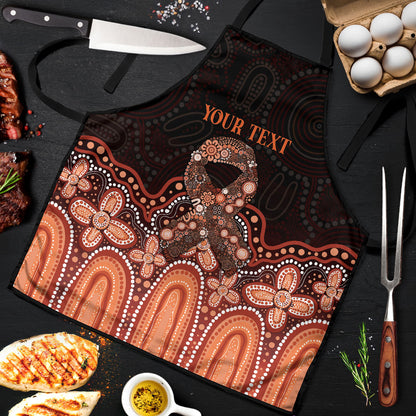 Australia Indigenous Personalized Apron Fight Leukemia Orange Ribbons