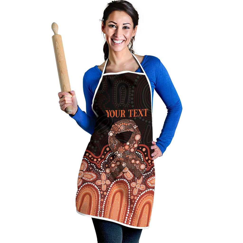 Australia Indigenous Personalized Apron Fight Leukemia Orange Ribbons