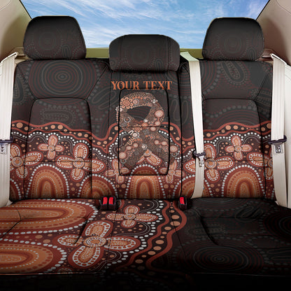 Australia Indigenous Personalized Back Car Seat Cover Fight Leukemia Orange Ribbons