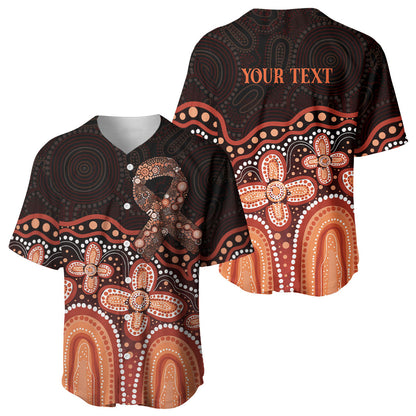 Australia Indigenous Personalized Baseball Jersey Fight Leukemia Orange Ribbons
