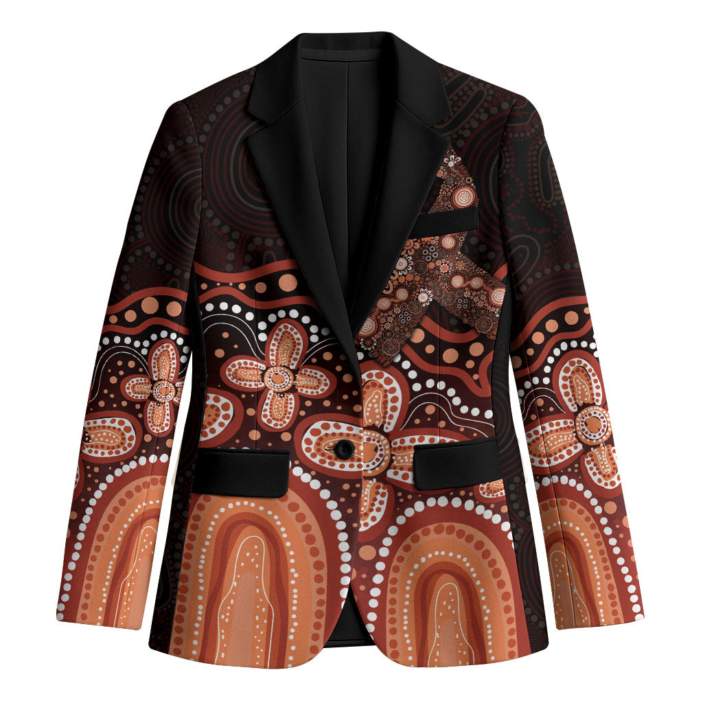 Australia Indigenous Personalized Blazer Fight Leukemia Orange Ribbons