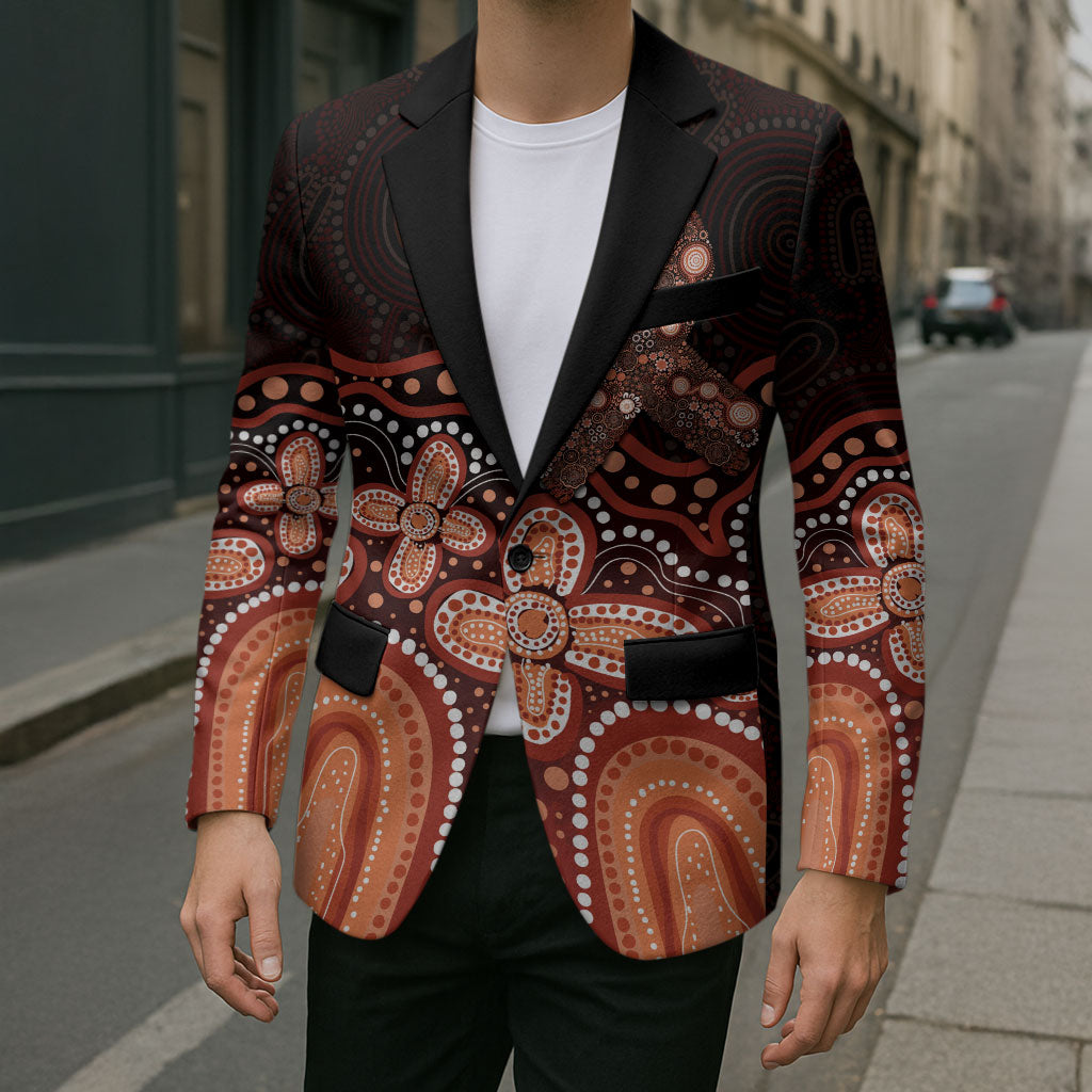 Australia Indigenous Personalized Blazer Fight Leukemia Orange Ribbons
