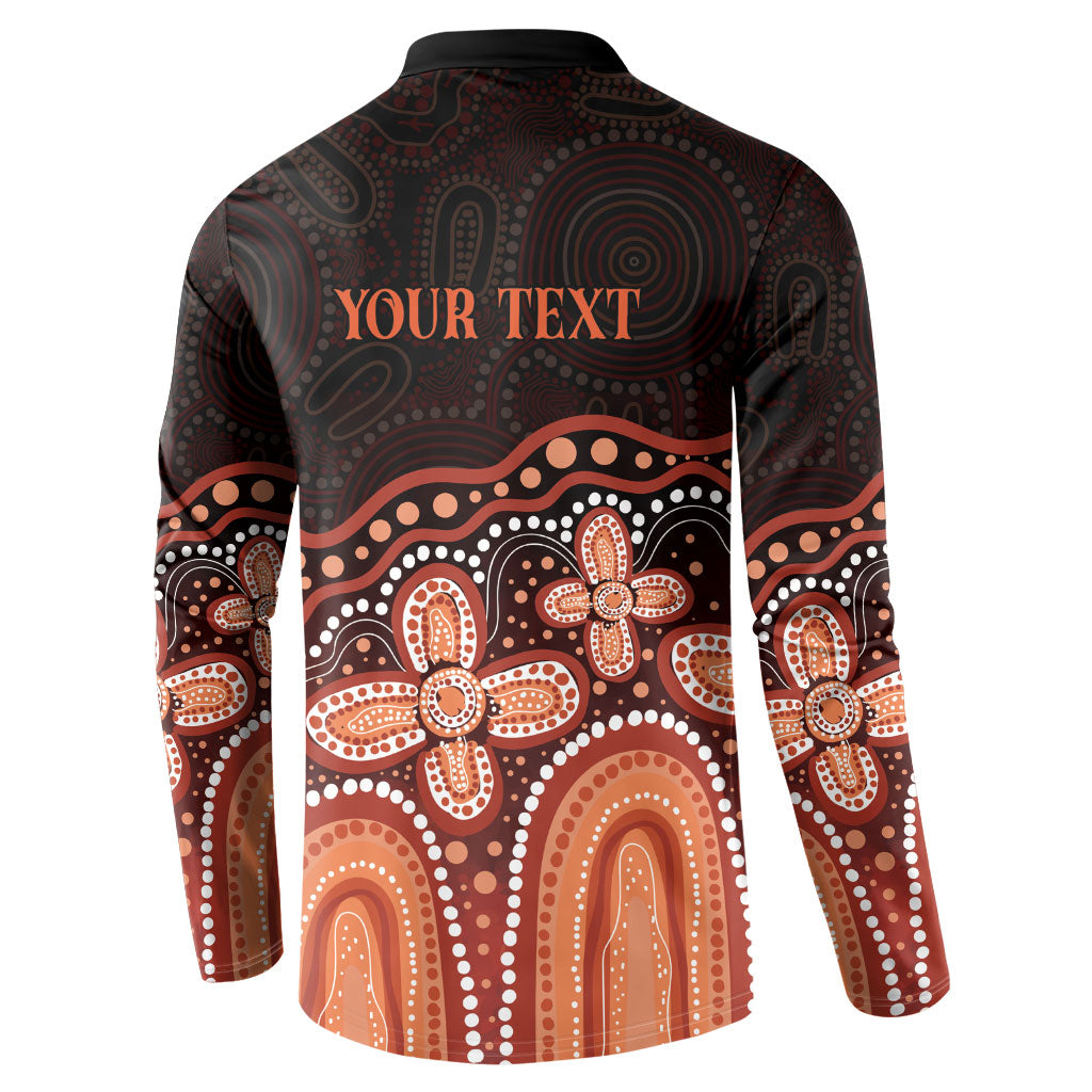 Australia Indigenous Personalized Button Sweatshirt Fight Leukemia Orange Ribbons