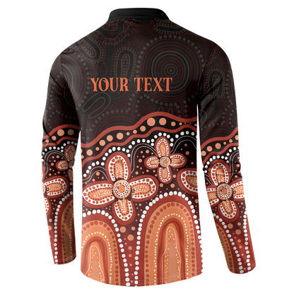 Australia Indigenous Personalized Button Sweatshirt Fight Leukemia Orange Ribbons