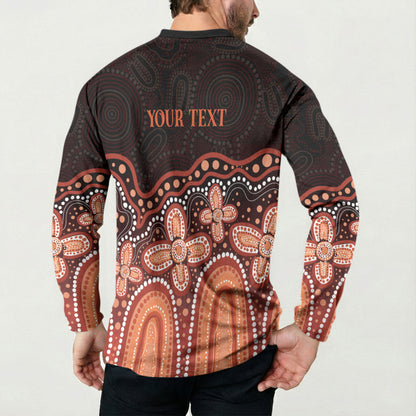 Australia Indigenous Personalized Button Sweatshirt Fight Leukemia Orange Ribbons