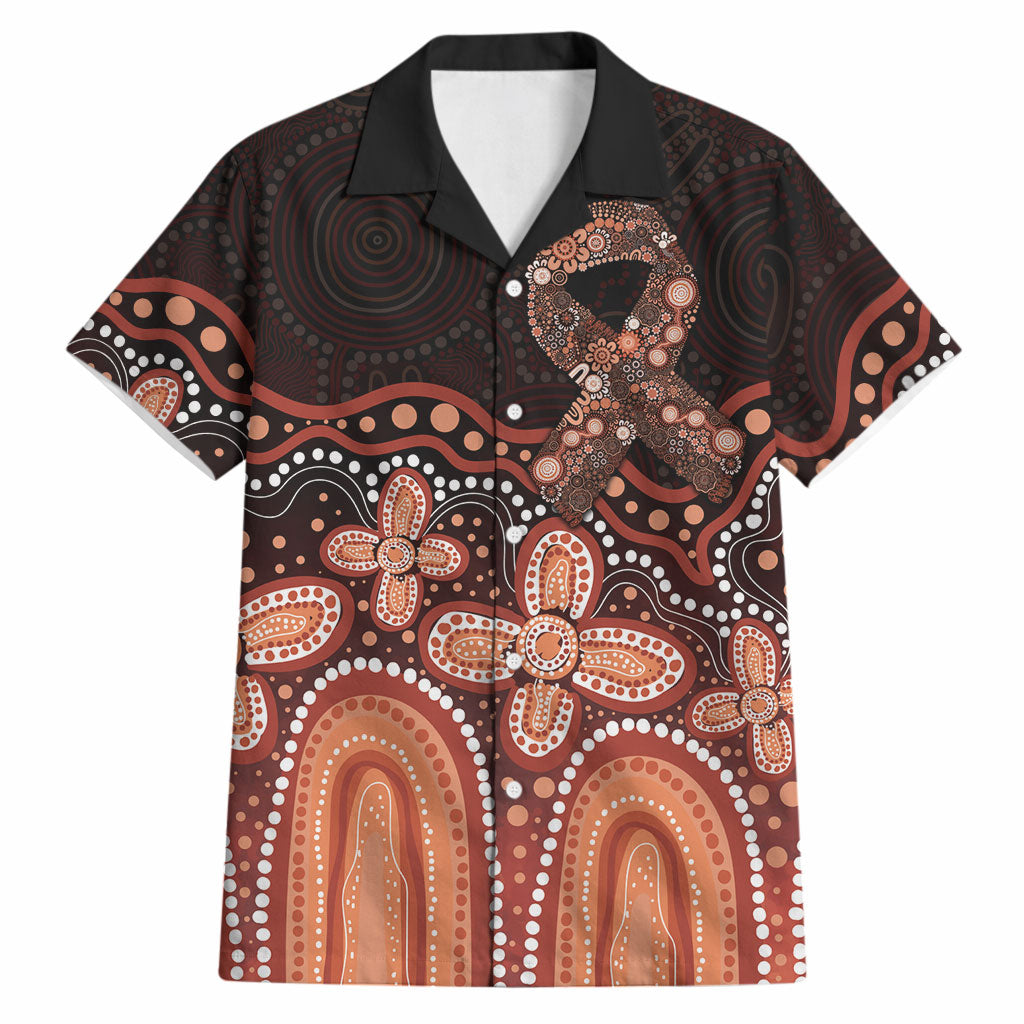 Australia Indigenous Personalized Hawaiian Shirt Fight Leukemia Orange Ribbons