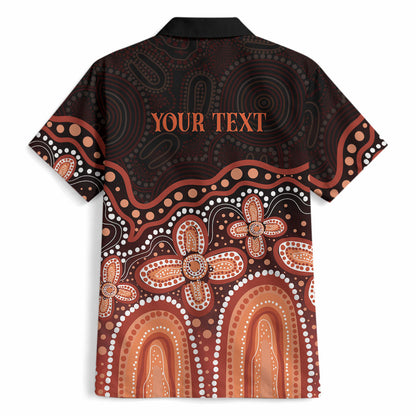 Australia Indigenous Personalized Hawaiian Shirt Fight Leukemia Orange Ribbons