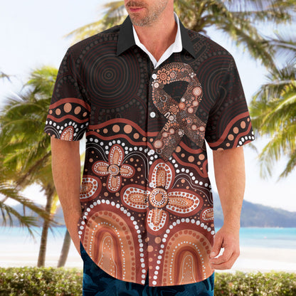 Australia Indigenous Personalized Hawaiian Shirt Fight Leukemia Orange Ribbons