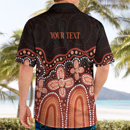Australia Indigenous Personalized Hawaiian Shirt Fight Leukemia Orange Ribbons