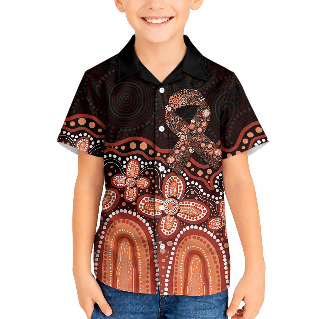 Australia Indigenous Personalized Hawaiian Shirt Fight Leukemia Orange Ribbons