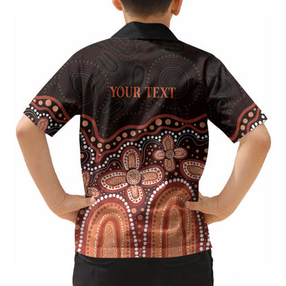 Australia Indigenous Personalized Hawaiian Shirt Fight Leukemia Orange Ribbons