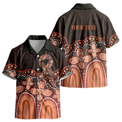 Australia Indigenous Personalized Kid Hawaiian Shirt Fight Leukemia Orange Ribbons