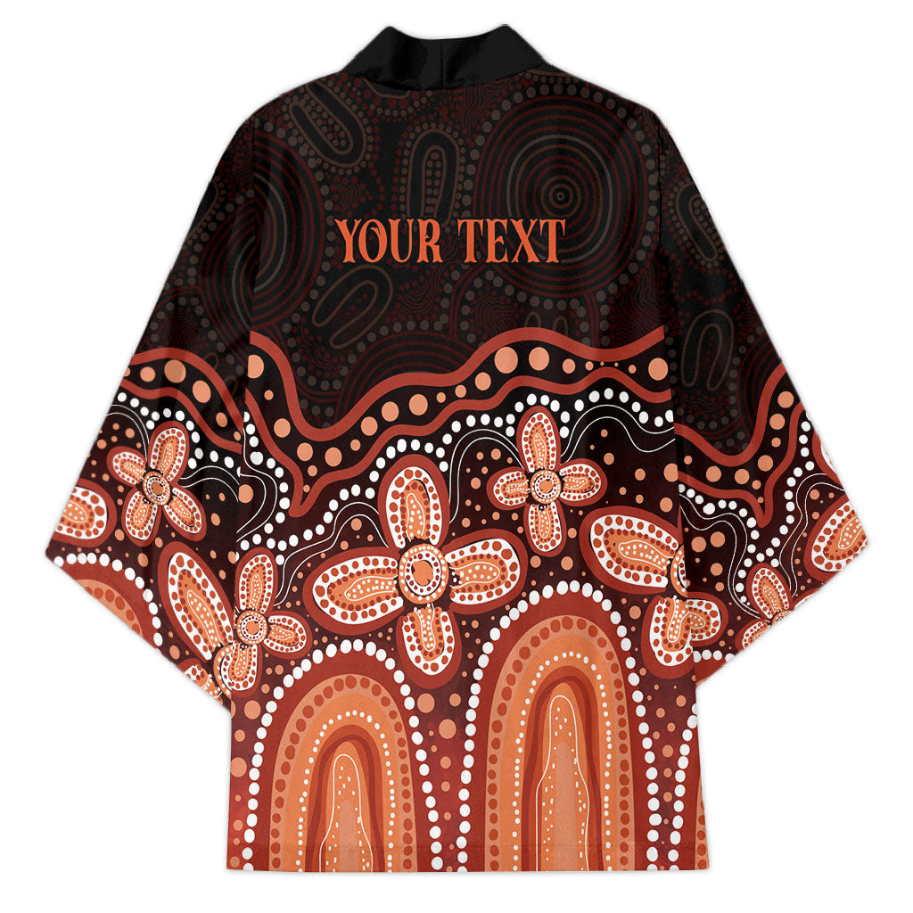 Australia Indigenous Personalized Kimono Fight Leukemia Orange Ribbons