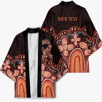 Australia Indigenous Personalized Kimono Fight Leukemia Orange Ribbons