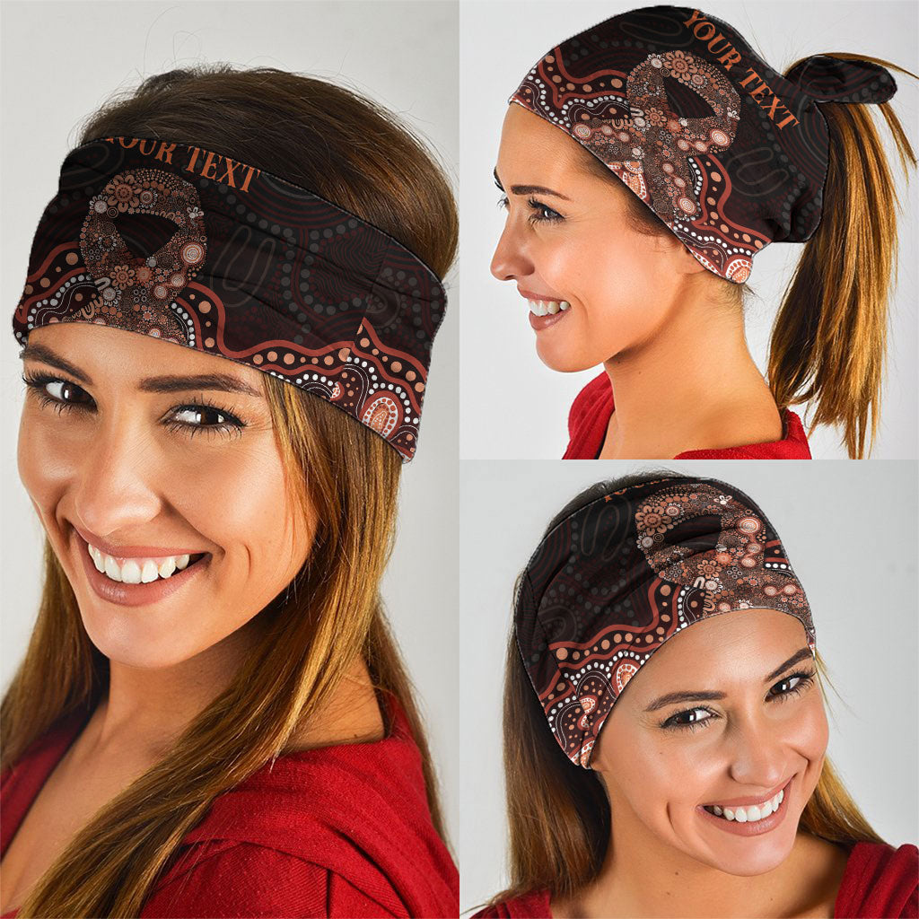 Australia Indigenous Personalized Neck Gaiter Fight Leukemia Orange Ribbons