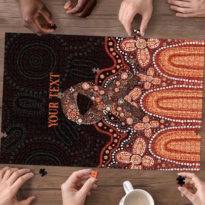 Australia Indigenous Personalized Puzzle Fight Leukemia Orange Ribbons