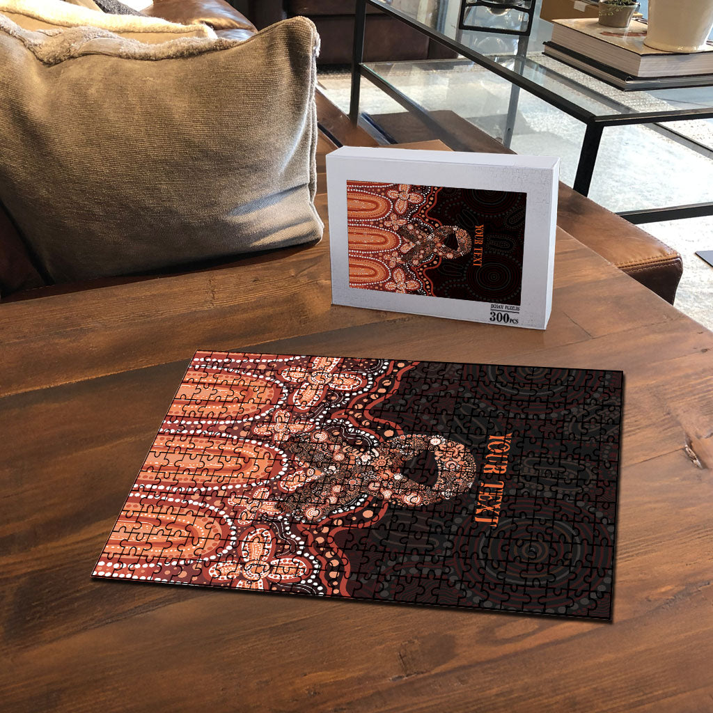 Australia Indigenous Personalized Puzzle Fight Leukemia Orange Ribbons