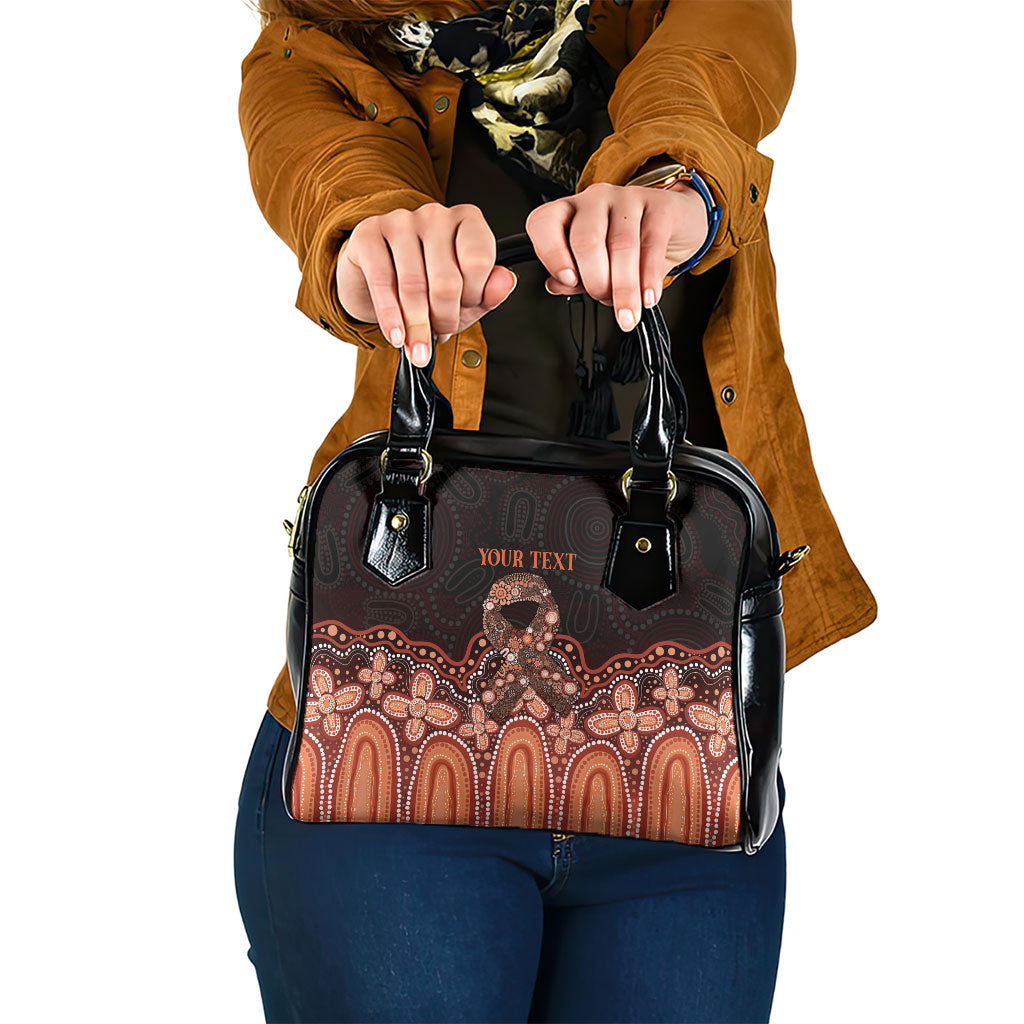 Australia Indigenous Personalized Shoulder Handbag Fight Leukemia Orange Ribbons
