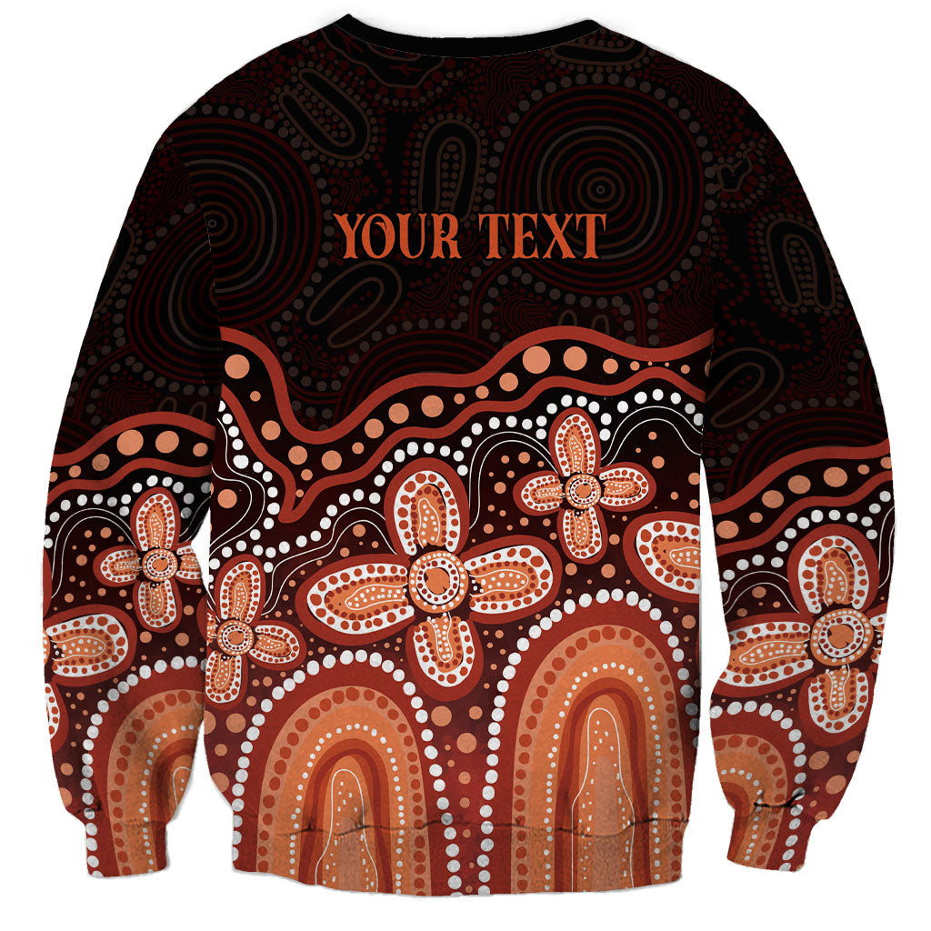 Australia Indigenous Personalized Sweatshirt Fight Leukemia Orange Ribbons