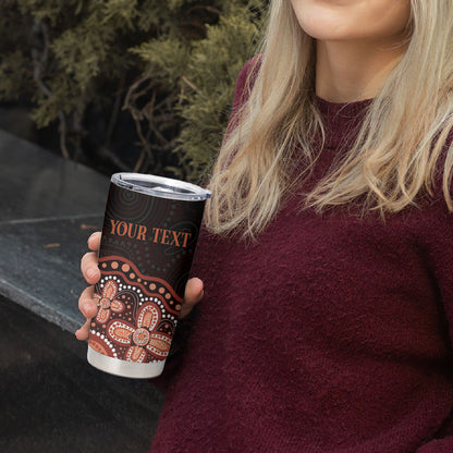 Australia Indigenous Personalized Tumbler Cup Fight Leukemia Orange Ribbons