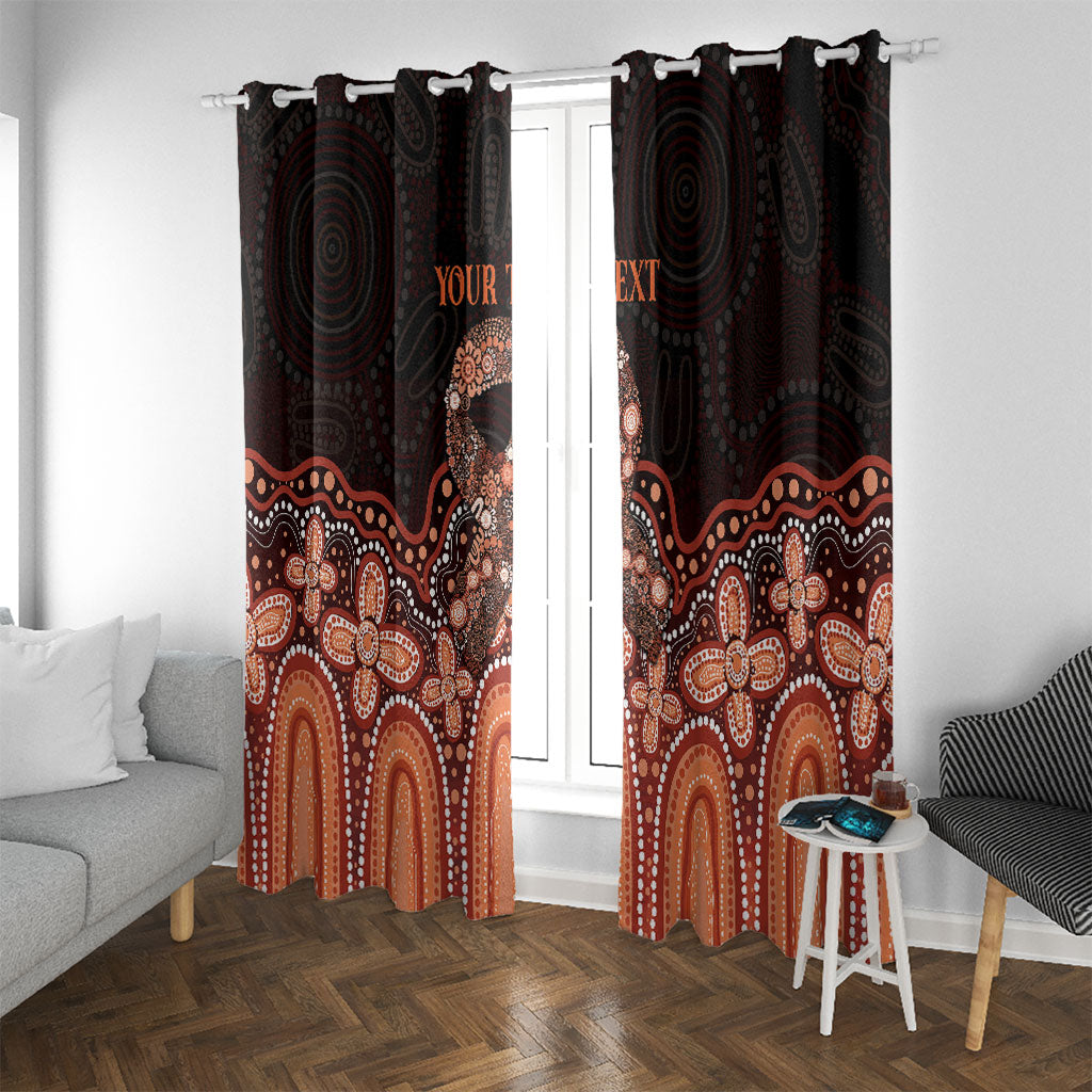 Australia Indigenous Personalized Window Curtain Fight Leukemia Orange Ribbons