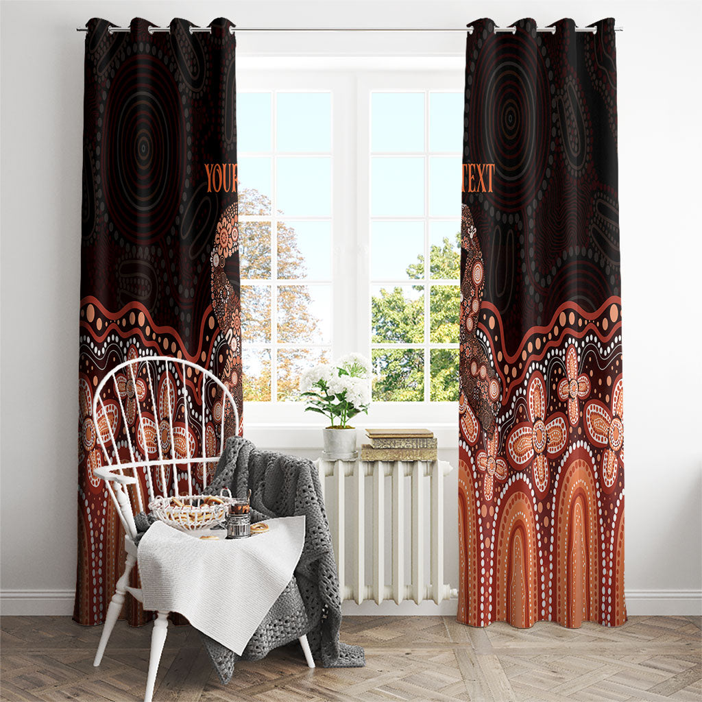 Australia Indigenous Personalized Window Curtain Fight Leukemia Orange Ribbons