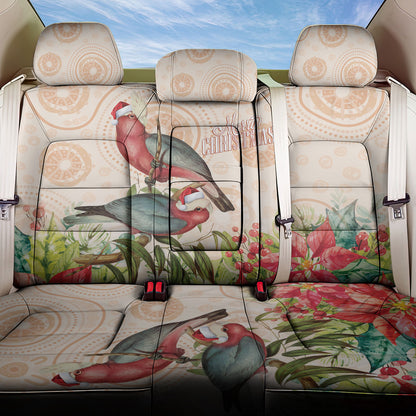 Merry Christmas Aussie Aboriginal Back Car Seat Cover Rosebreasted Cockatoo Pastel