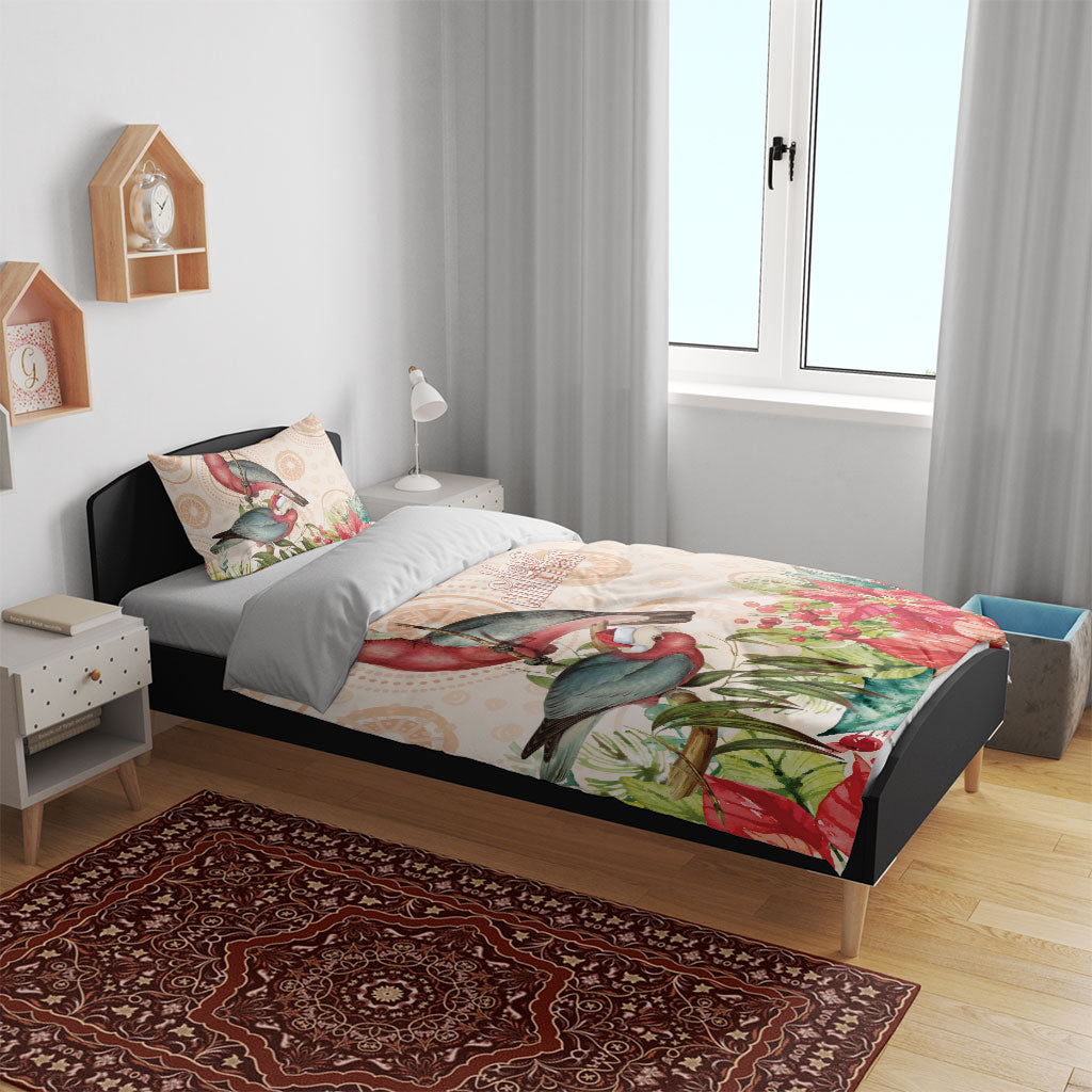 Merry Christmas Aussie Aboriginal Bedding Set Rosebreasted Cockatoo Pastel