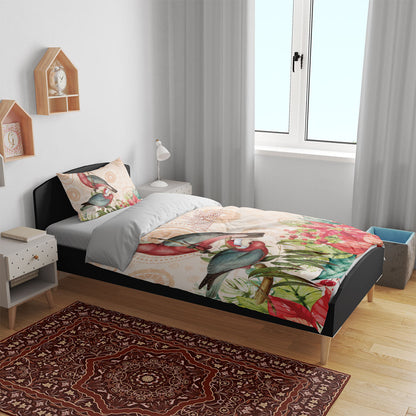 Merry Christmas Aussie Aboriginal Bedding Set Rosebreasted Cockatoo Pastel