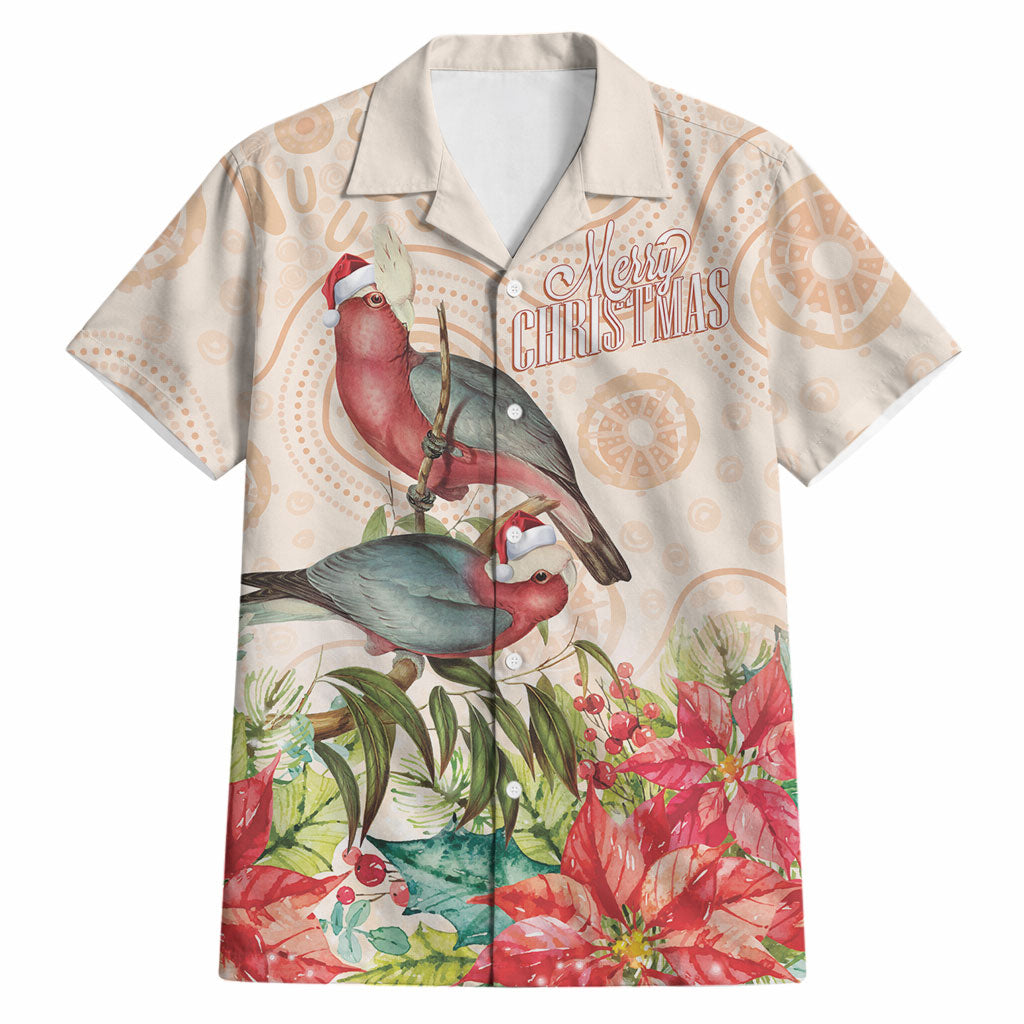 Merry Christmas Aussie Aboriginal Hawaiian Shirt Rosebreasted Cockatoo Pastel